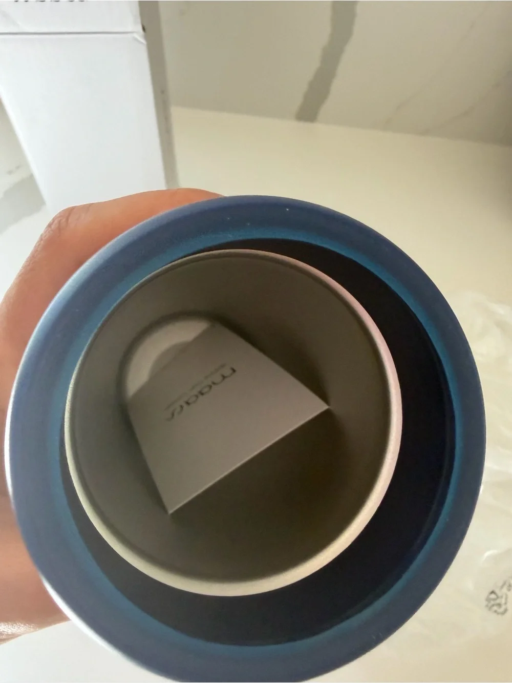 Maars Blue Glitter Skinny Can Cooler - Insulated Drink Holder